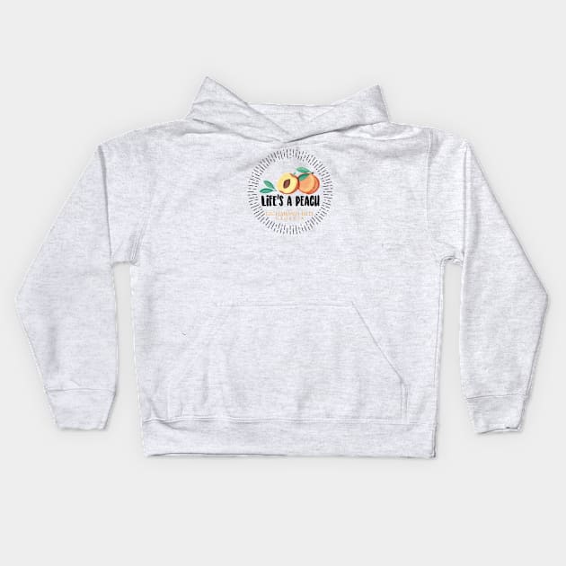 Life's a Peach Richmond Hill, Georgia Kids Hoodie by Gestalt Imagery